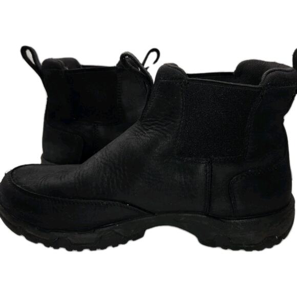 LL Bean Men\'s Newington SlipOn Black Leather Boots, Waterproof, Insulated Sz 8.5 main image 6